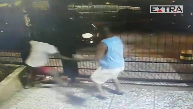 Vídeo mostra momento em que contador é baleado na frente do filho no Méier