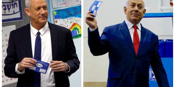 Israel: projeções mostram empate técnico entre Netanyahu e Gantz