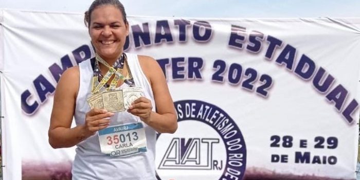 Carla Azevedo é ouro no Campeonato Estadual de Atletismo Master