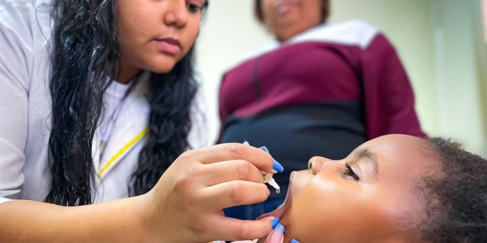 Vacinação contra a poliomielite continua até 9 de setembro